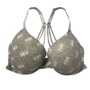 PINK Victorias Secret Classic Stormy White Wear Everywhere PushUp Bra